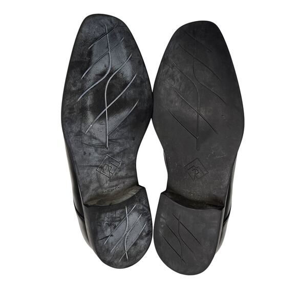Monte Rosso Mens Lucca Nappa Leather Loafers Size 10.5 Black Leather Italy Dress